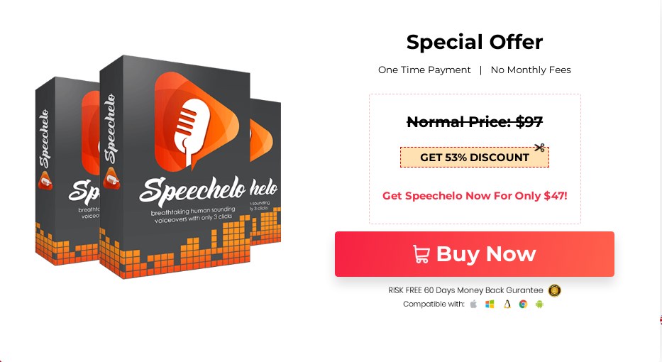 Speechelo Pricing
